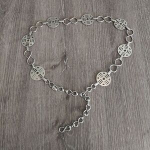 Silver Chain Link Waist Belt 37.5"